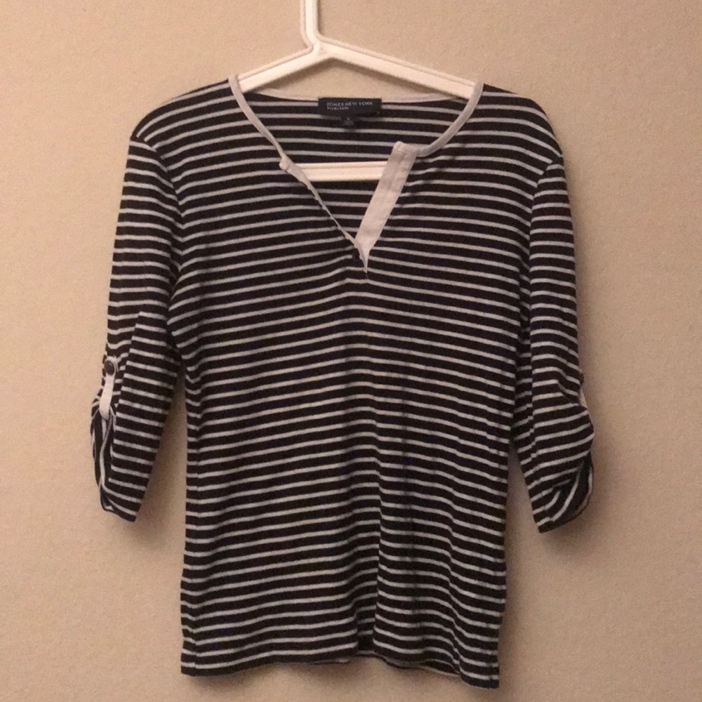 JONES NEW YORK size medium striped shirt